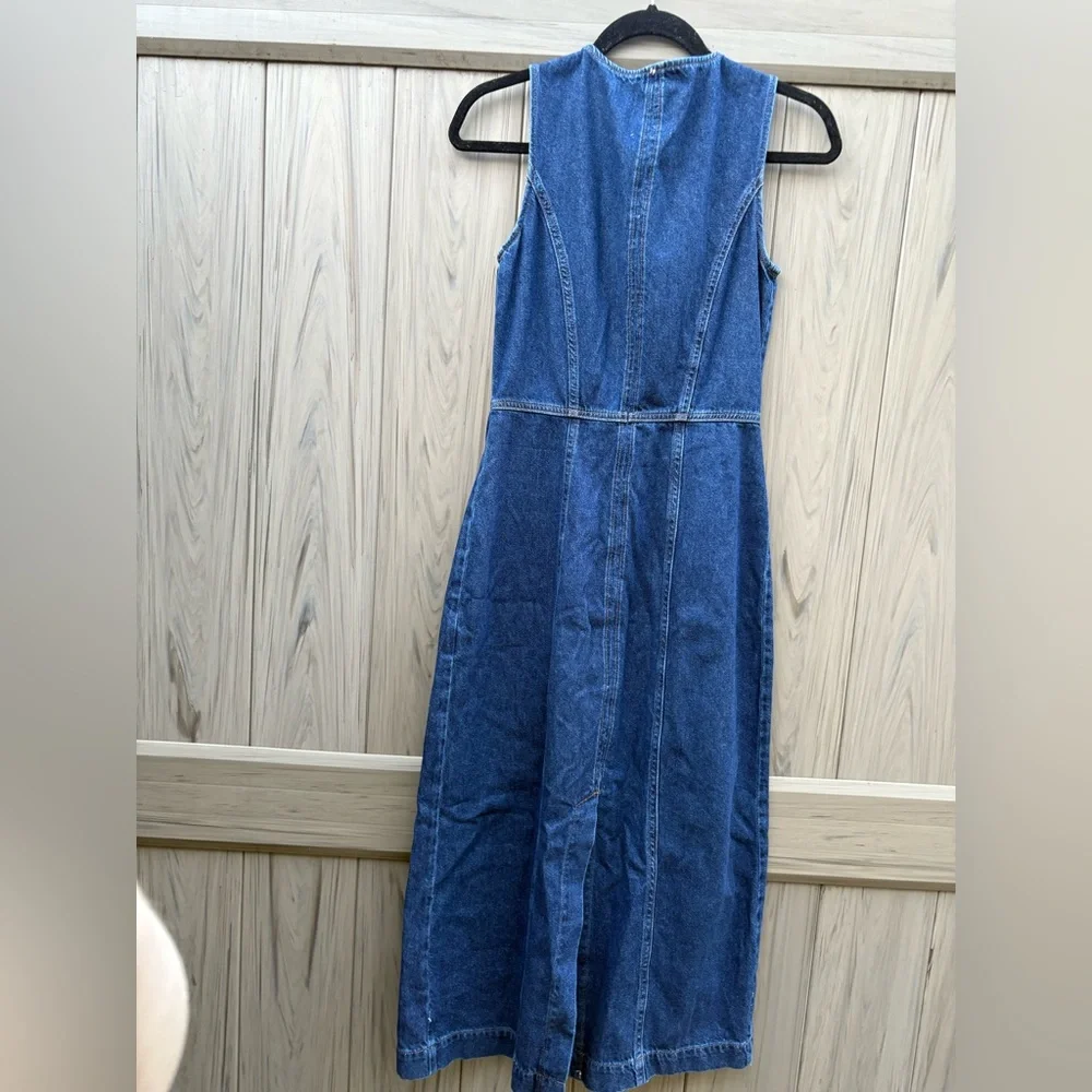 Reformation Roswell Denim Midi Dress - Picture 9 of 9